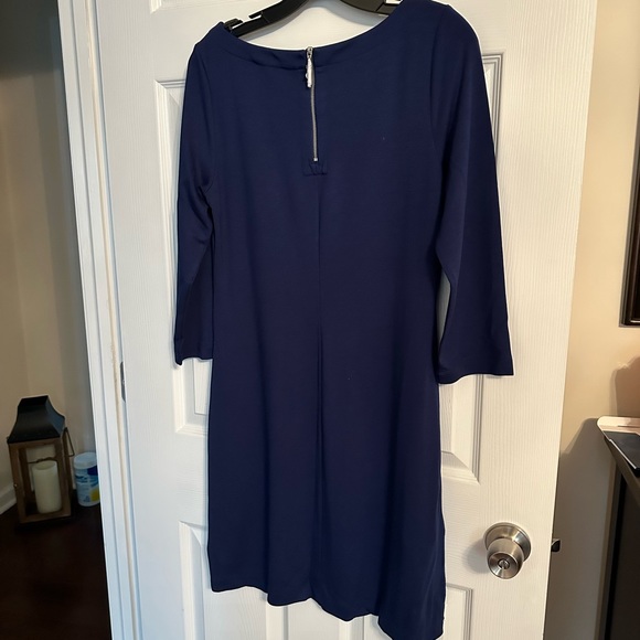 NWT Tommy Bahama Drapey Ponte dress, size Small, island navy - Picture 8 of 9